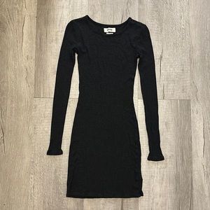 Golden by TNA Ribbed T Shirt Dress Long Sleeve